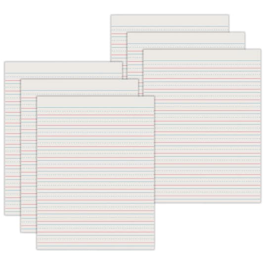 Pacon® 8.5" x 11" Skip-A-Line Short Ruled Newsprint Handwriting Paper, 3 Packs of 500 Sheets